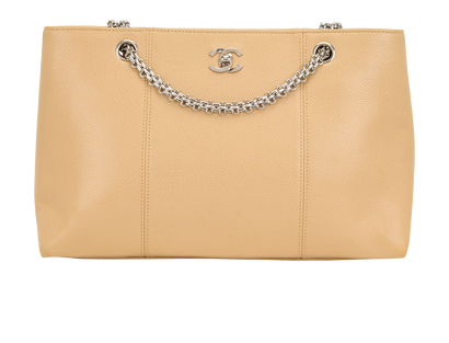 CC Shopping Tote, &pound;1,900, Handbags, Beige, Caviar Leather, Front view